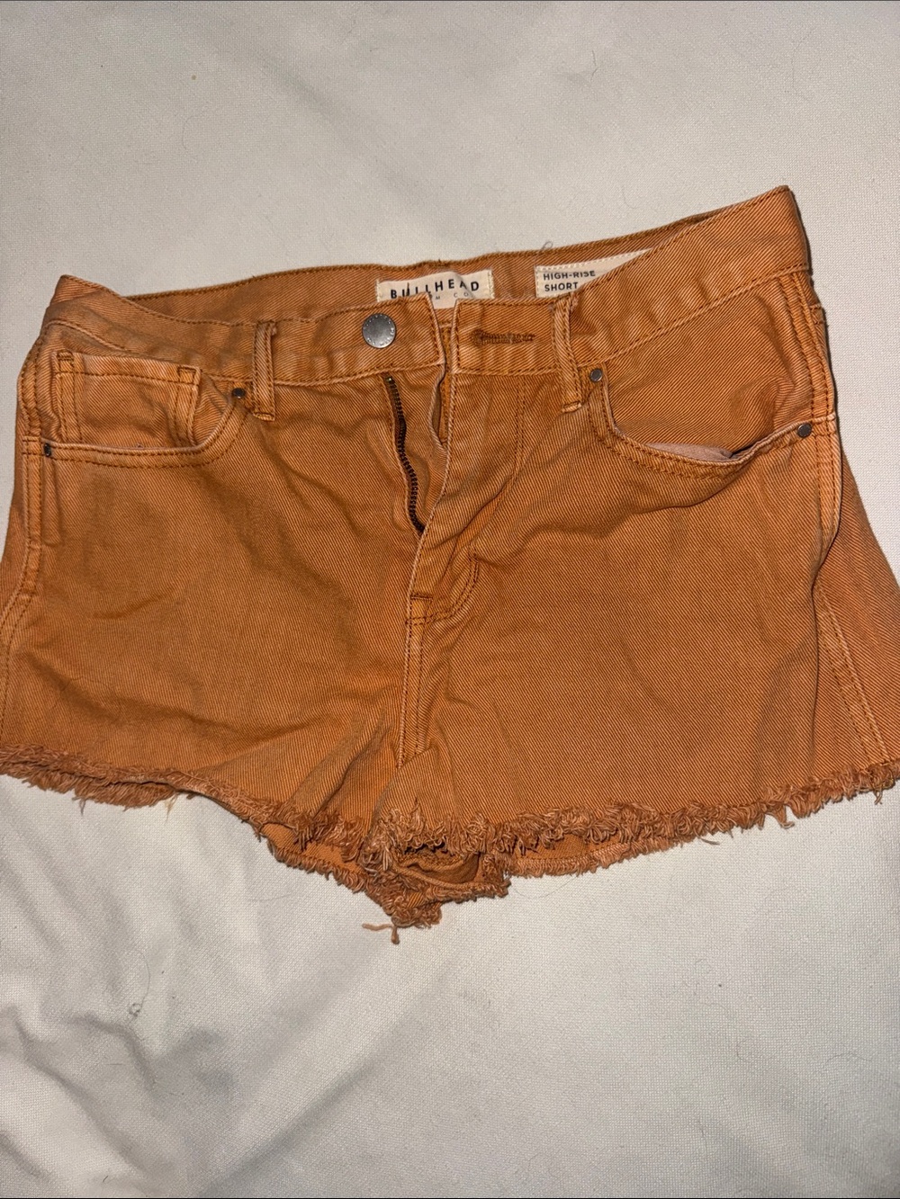 Bull head High-Rise Denim Shorts